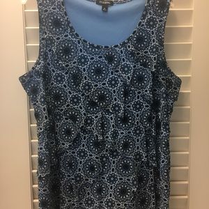 Roz & Ali Paisley Tiered Ruffle Tank